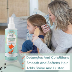 LANE & CO. Detangler spray applied to wet hair for smoother detangling.