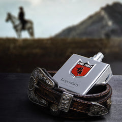 Lane Frost Legendary Chrome spicy wood notes suggest warmth for evening events.