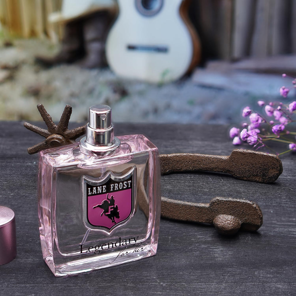 Lane Frost Legendary For Her packaging-box evokes western chic and lasting impression on shelves.