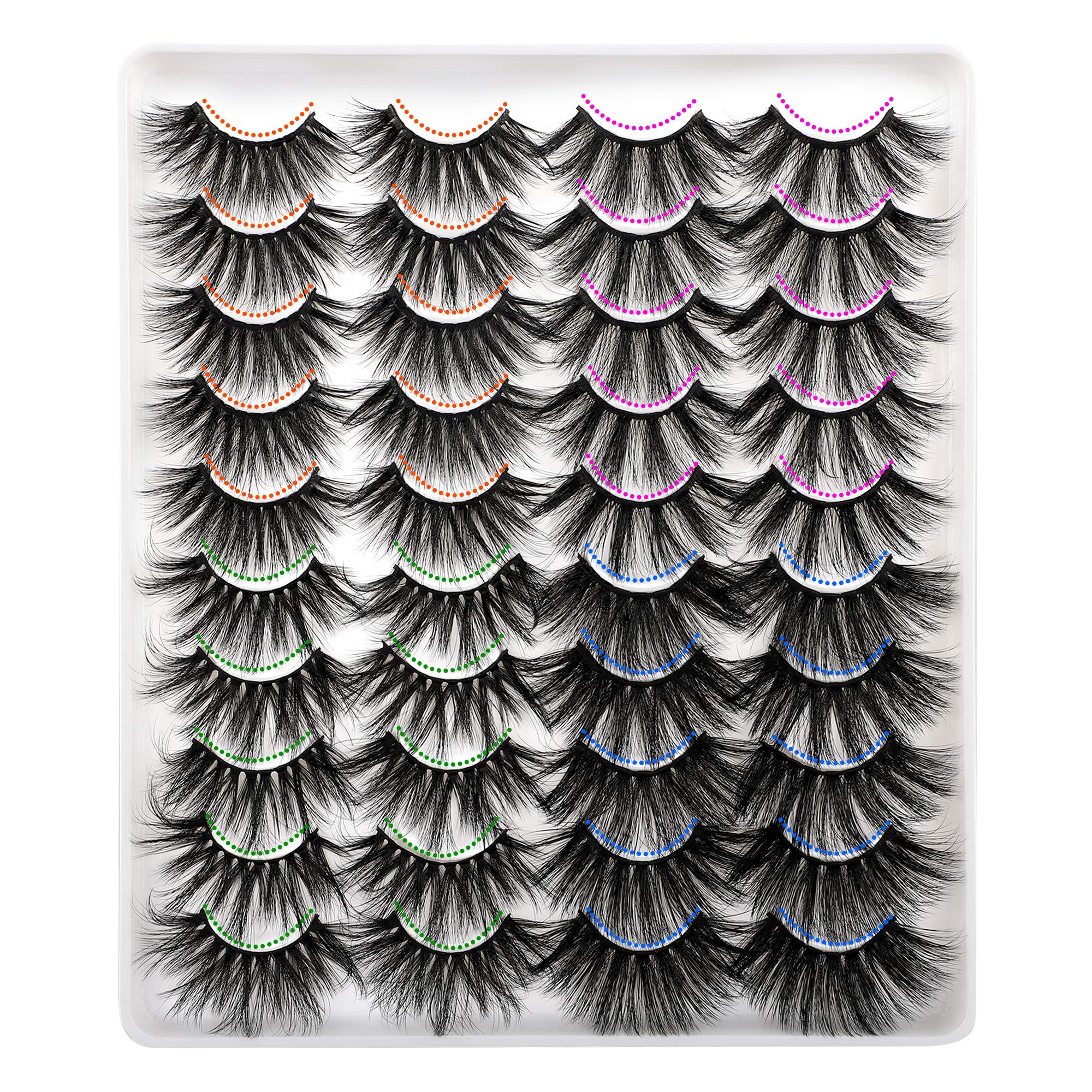 Lanflower 25mm lashes, style A close-up for bold evening definition