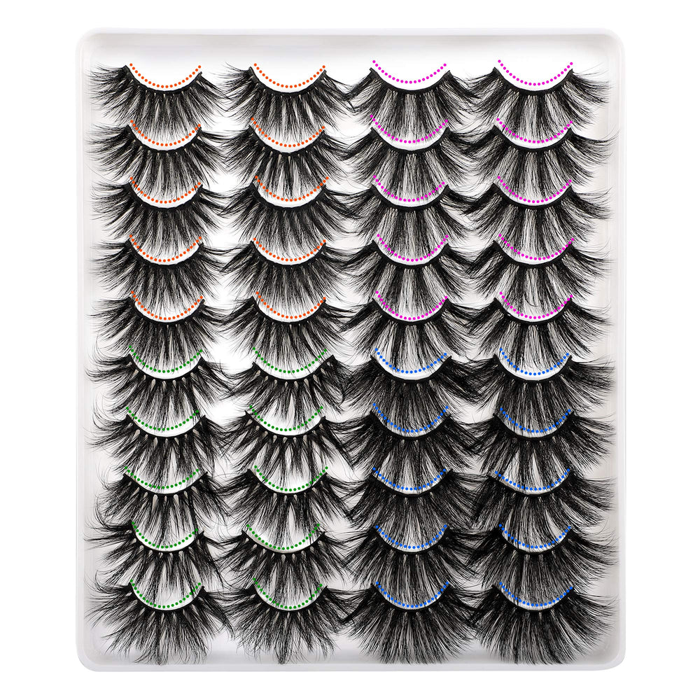 Lanflower 25mm lashes, style A close-up for bold evening definition