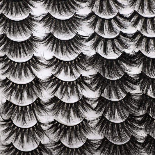 Lanflower 25mm lashes, style B close-up for lush volume