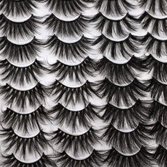 Lanflower 25mm lashes, style B close-up for lush volume