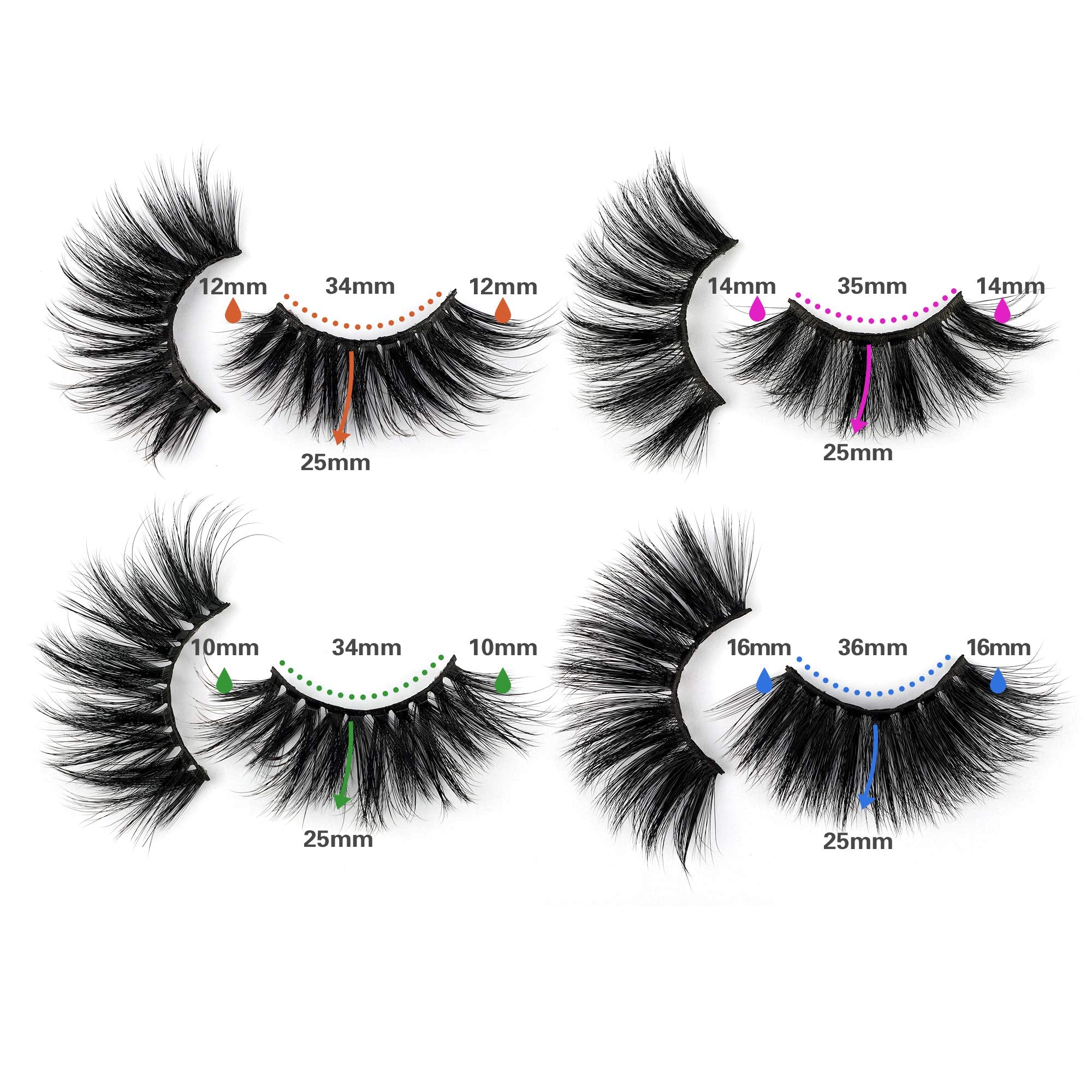 Lanflower 25mm lashes worn on eye for dramatic daily look