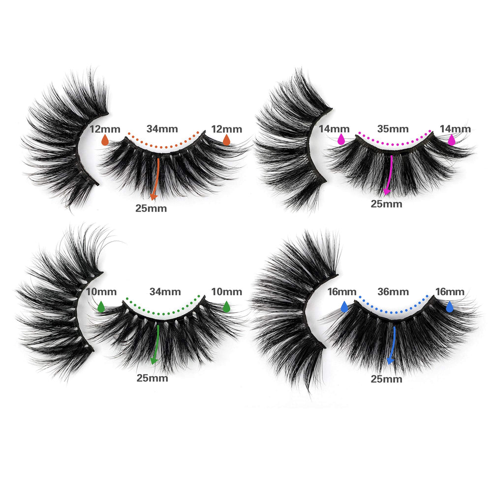 Lanflower 25mm lashes worn on eye for dramatic daily look