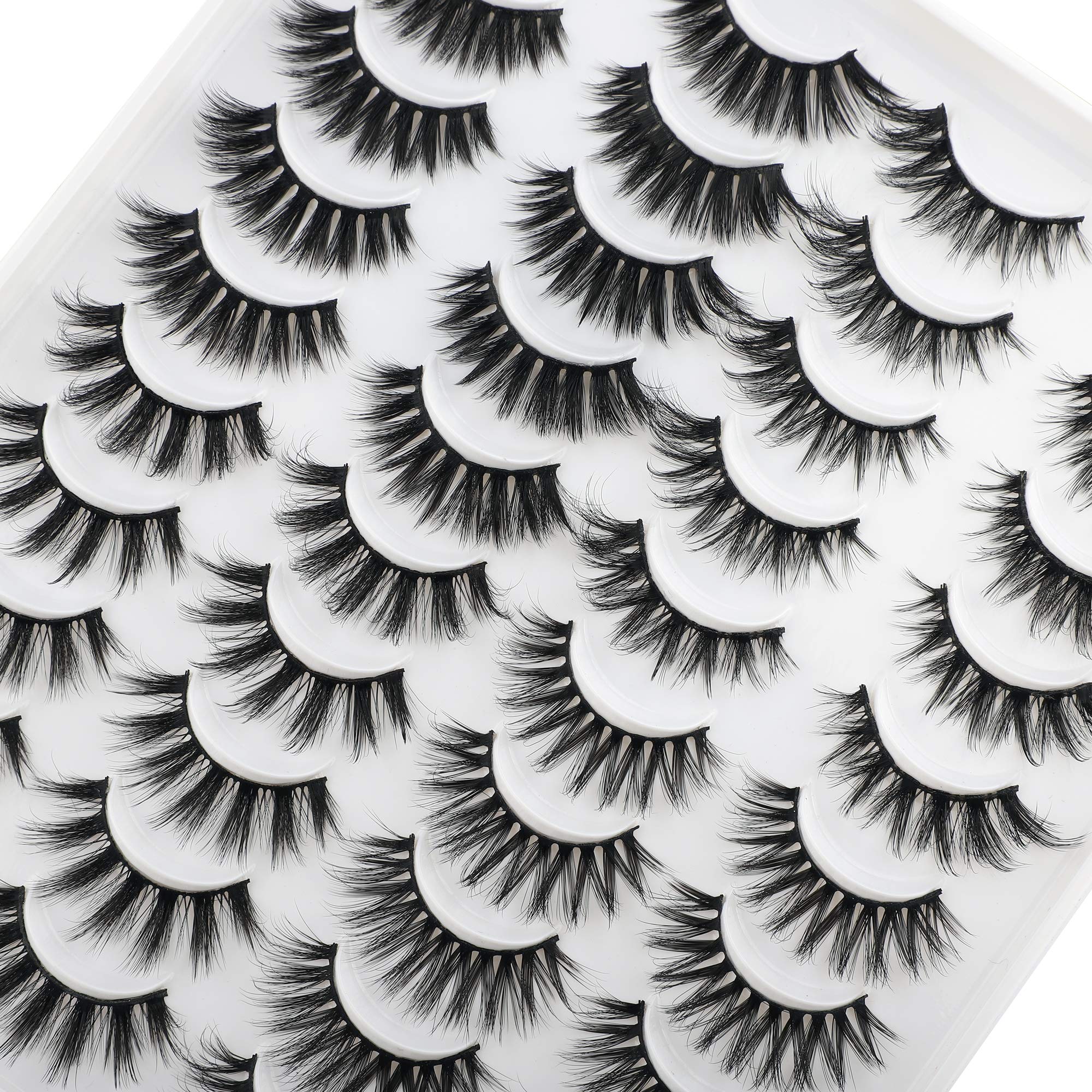 LANFLOWER 3D multi-layer false eyelashes add depth and dimension.