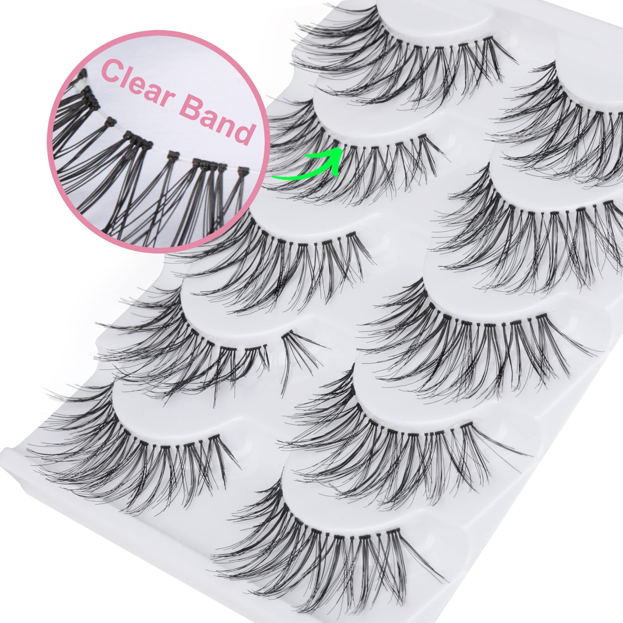 LANFLOWER Easy-apply false eyelashes ideal for quick makeup routines.