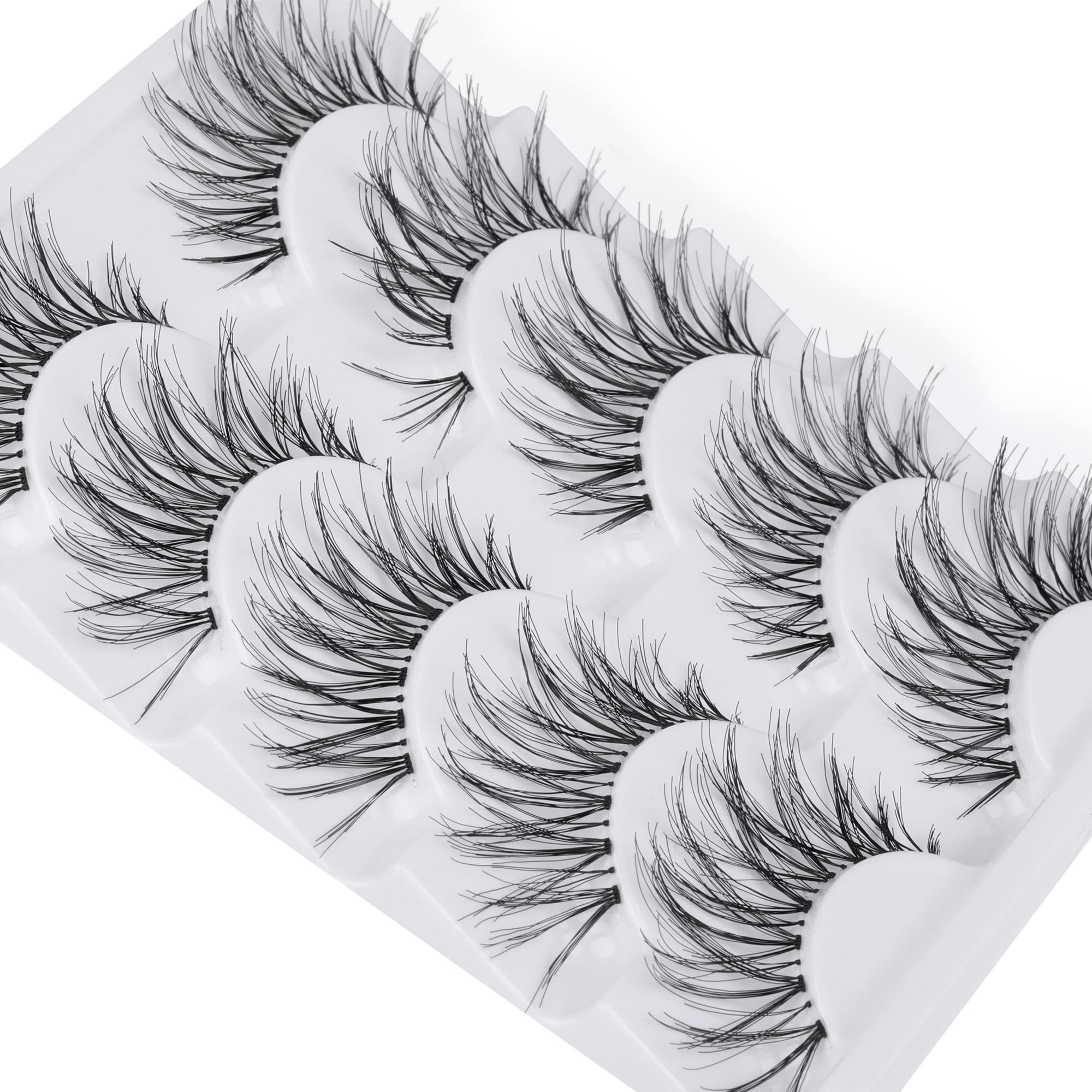 LANFLOWER Handmade false eyelashes with soft texture for comfortable all-day use.