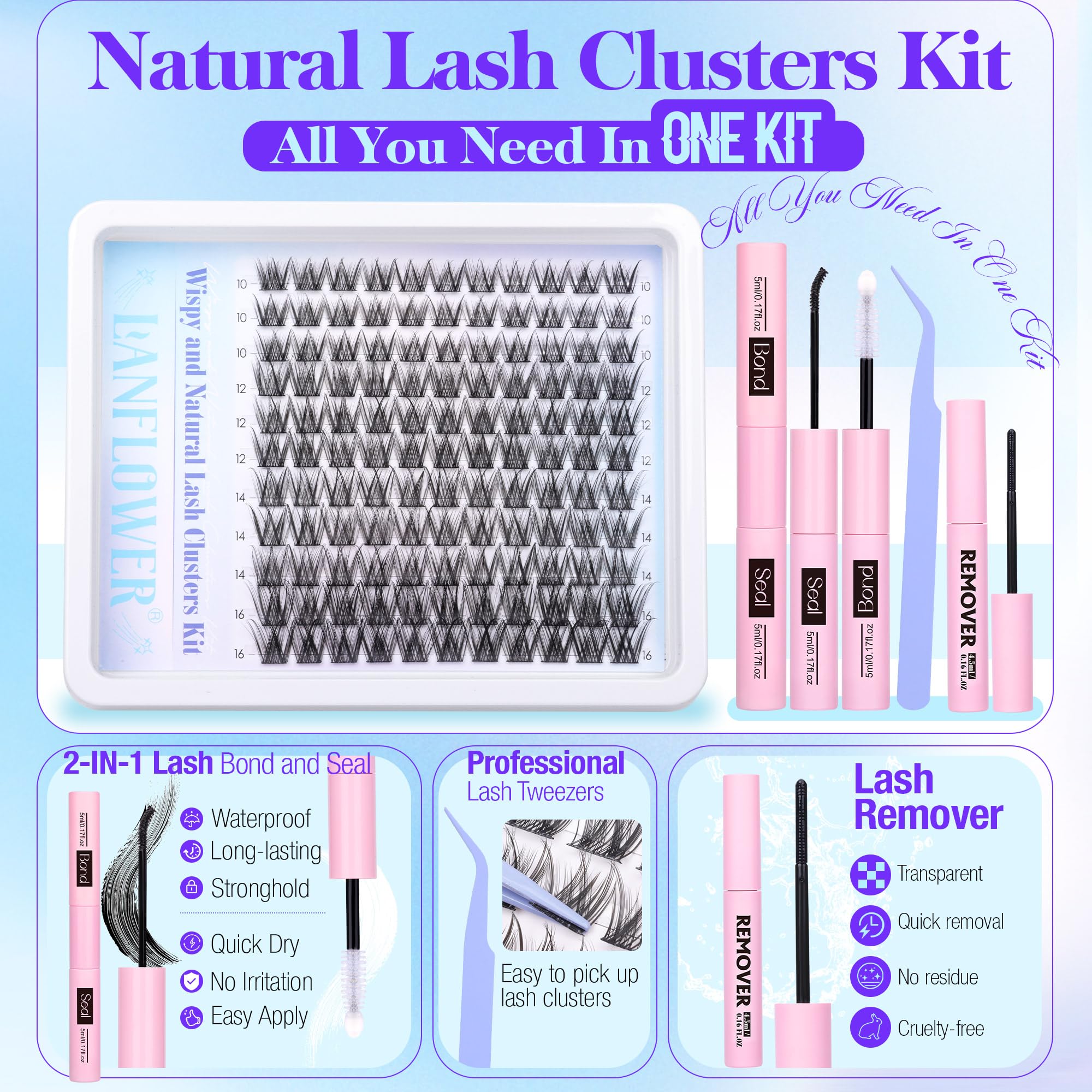 Lanflower precision lash tweezers for precise placement