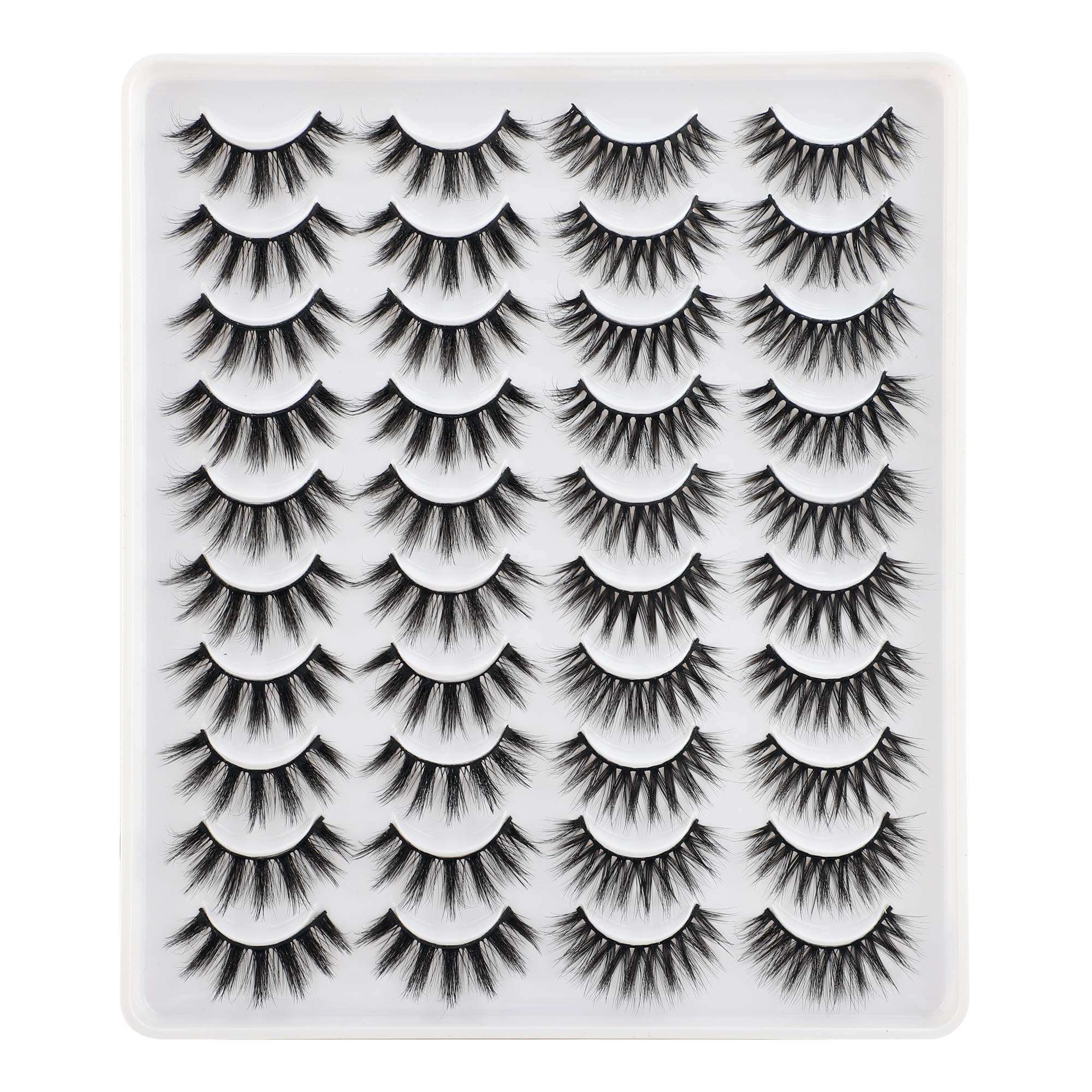 LANFLOWER natural 3D faux mink lashes pack for seamless blend with your real lashes