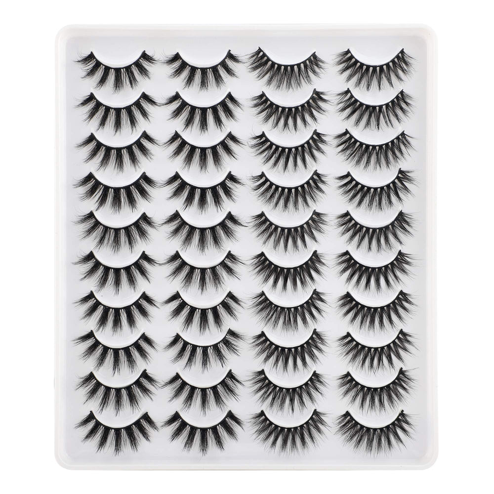 LANFLOWER natural 3D faux mink lashes pack for seamless blend with your real lashes