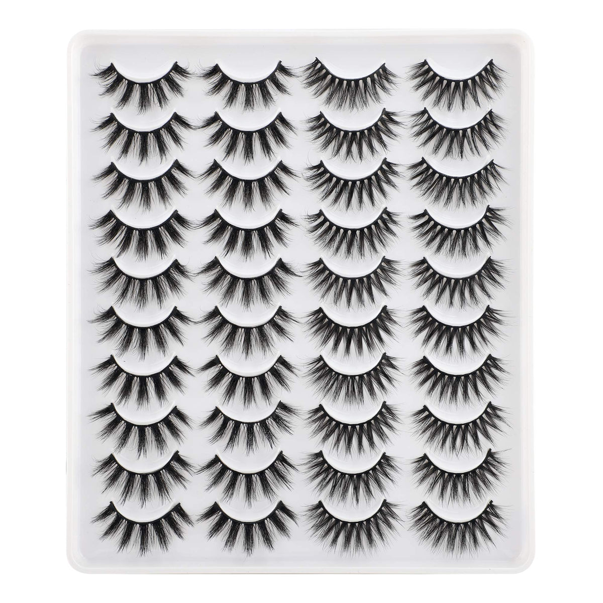 LANFLOWER natural 3D faux mink lashes pack for seamless blend with your real lashes