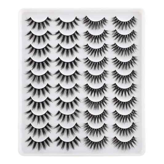 LANFLOWER natural 3D faux mink lashes pack for seamless blend with your real lashes