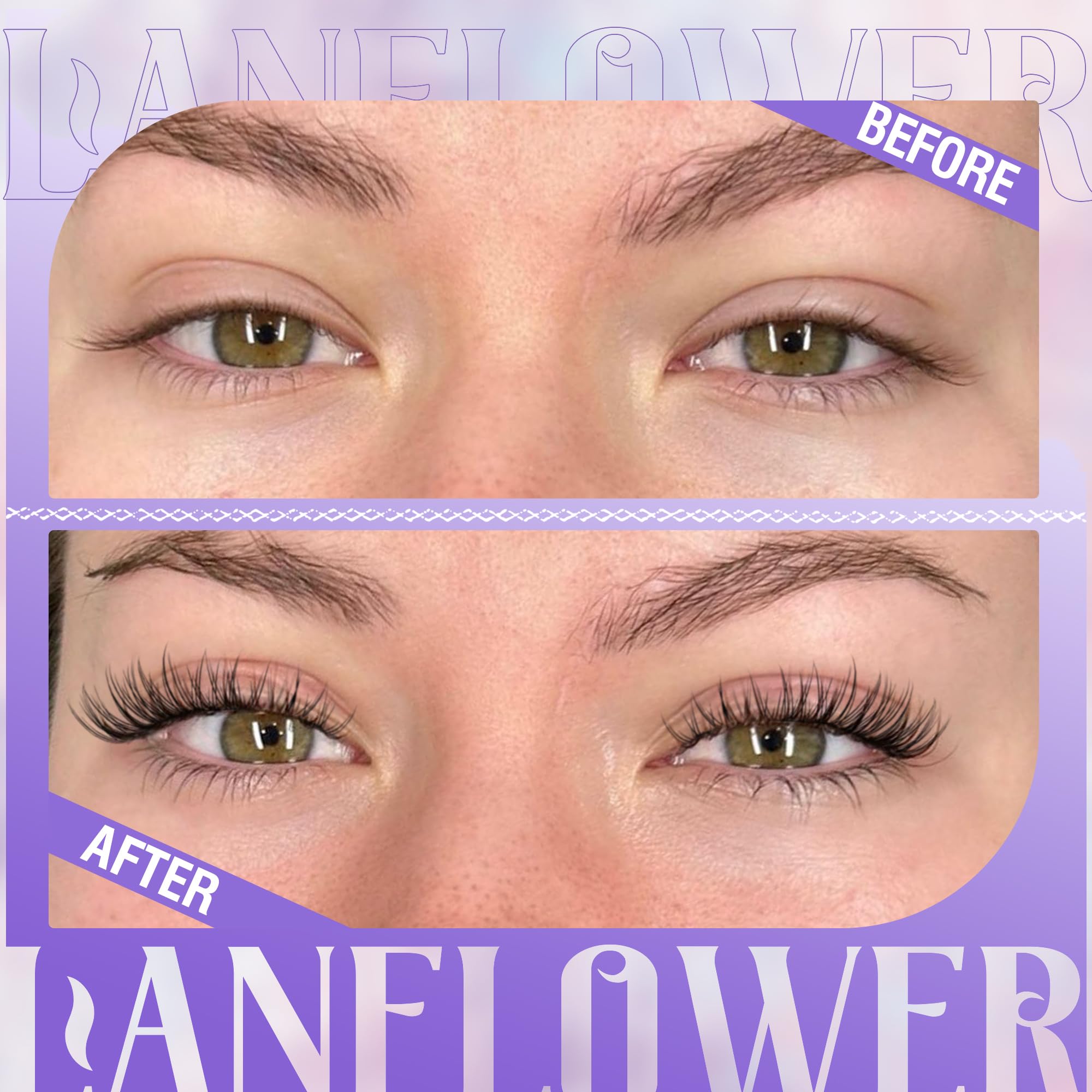 Lanflower precision lash tweezers for neat, controlled placement