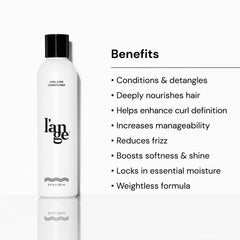 L'ANGE HAIR Curl Care Conditioner close-up label shows sulfate-free formula.