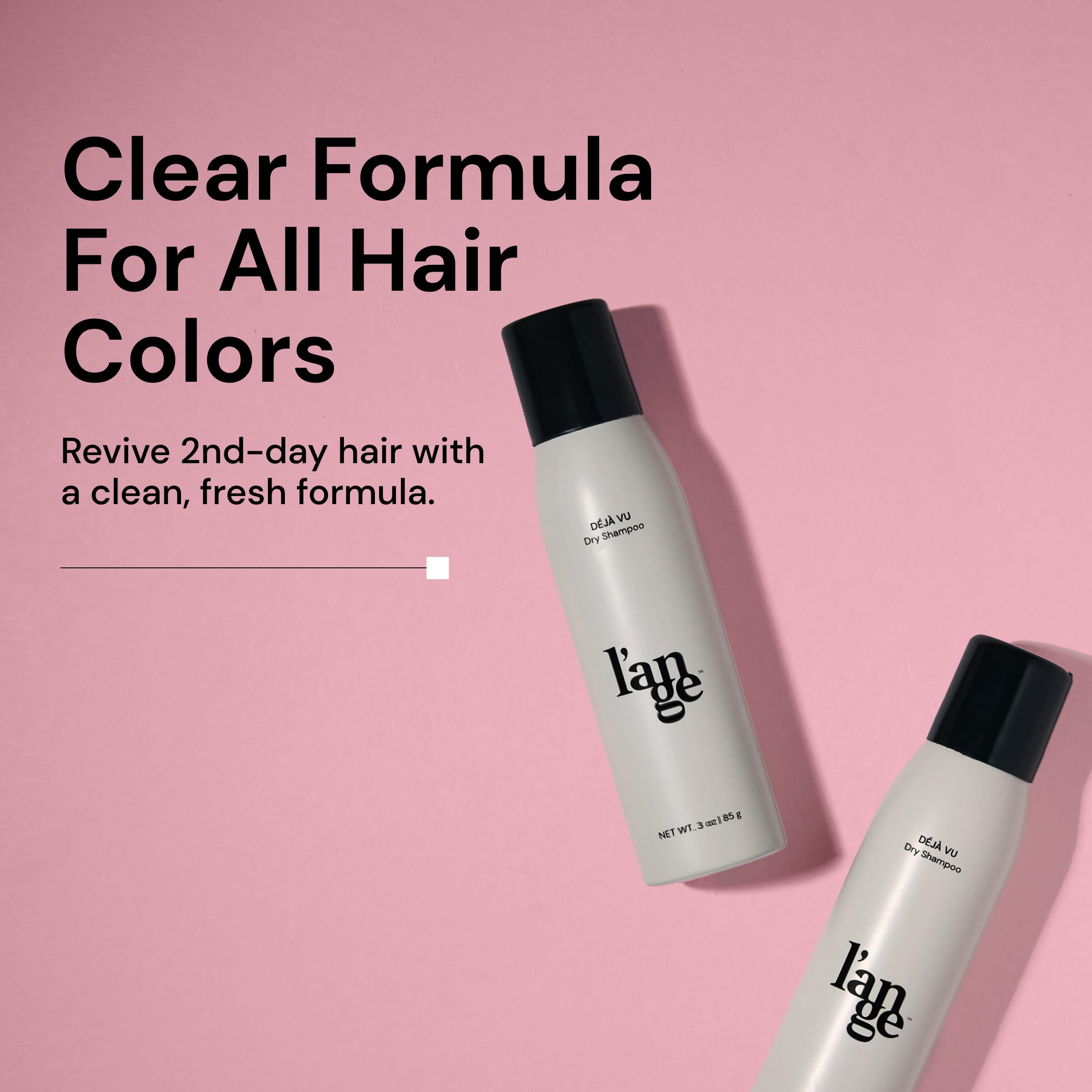 Lange Hair Deja Vu Dry Shampoo application near crown adds subtle volume.