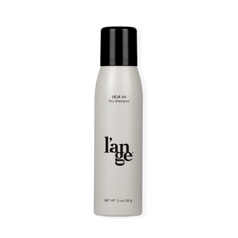 Lange Hair Deja Vu Dry Shampoo bottle front with clear formula and oil absorption.
