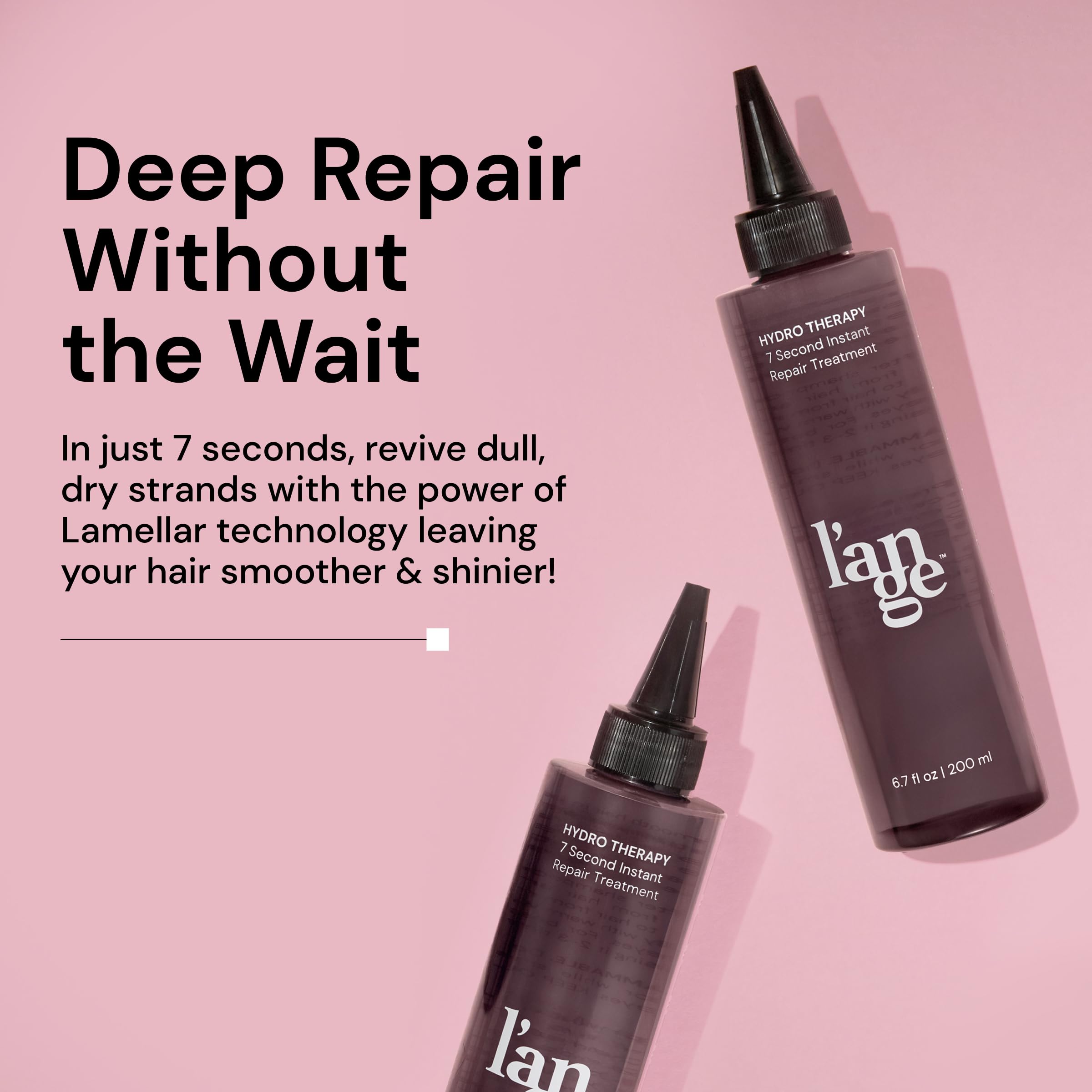 L'ANGE HAIR Hydro Therapy precision nozzle applies evenly for all hair lengths