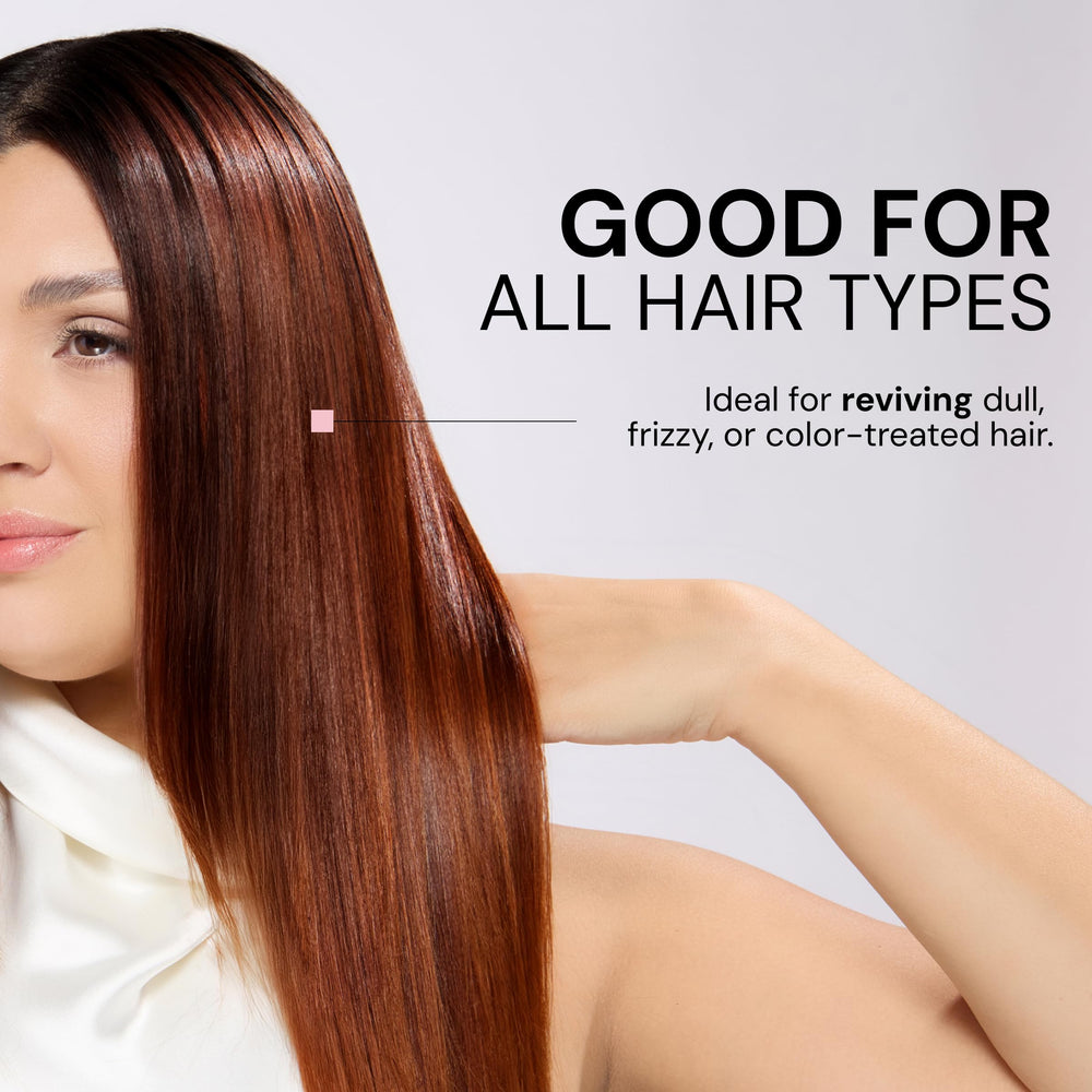 Color-treated hair appears more vibrant after L’ange Top Coat Shine Spray