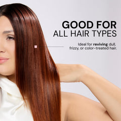 Color-treated hair appears more vibrant after L’ange Top Coat Shine Spray