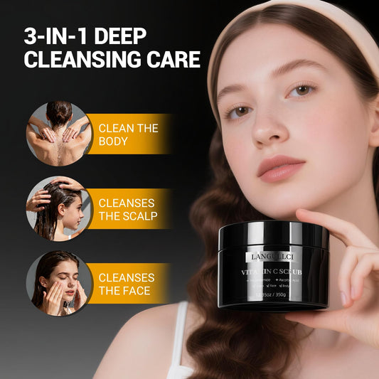 LANGULLCI Body Scrub Exfoliation Arms shows smoother skin texture.