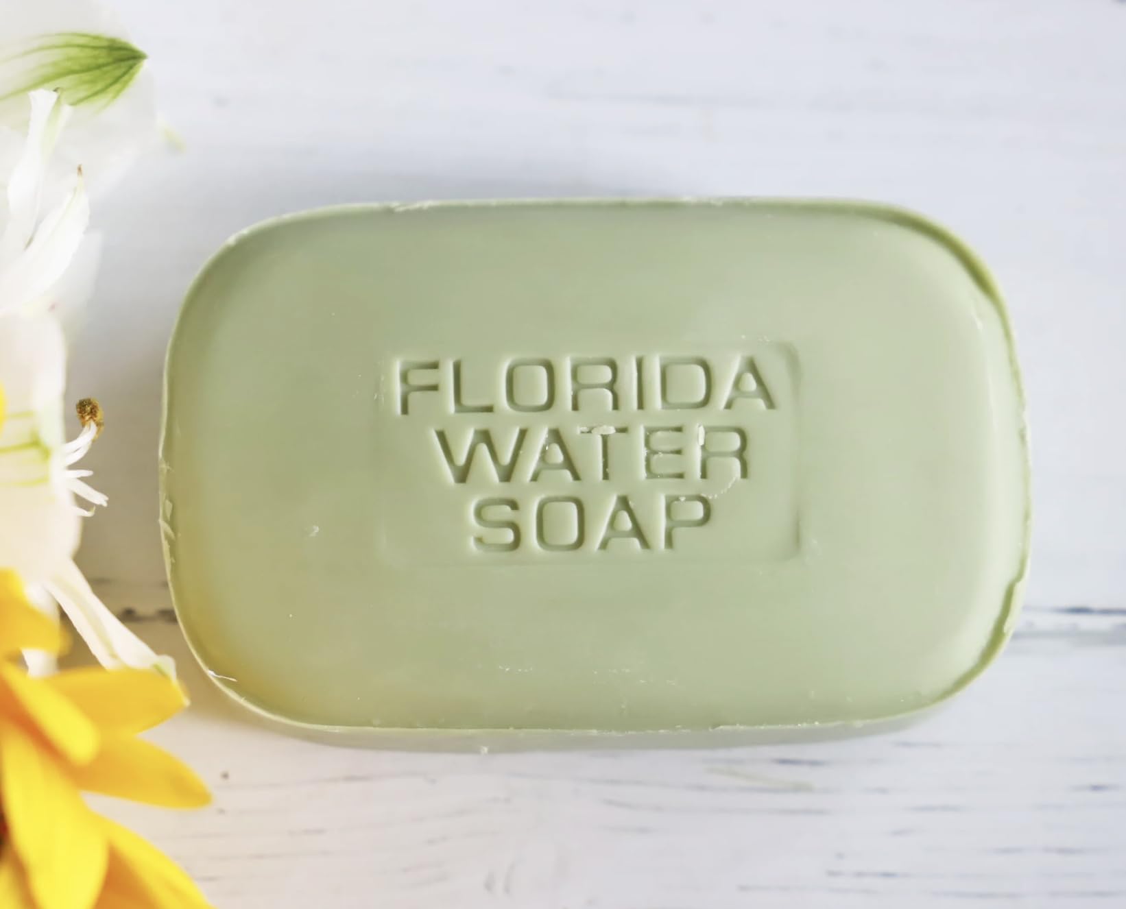 Lanman & Kemp Florida Water soap label design by Du Maurier enhances display.