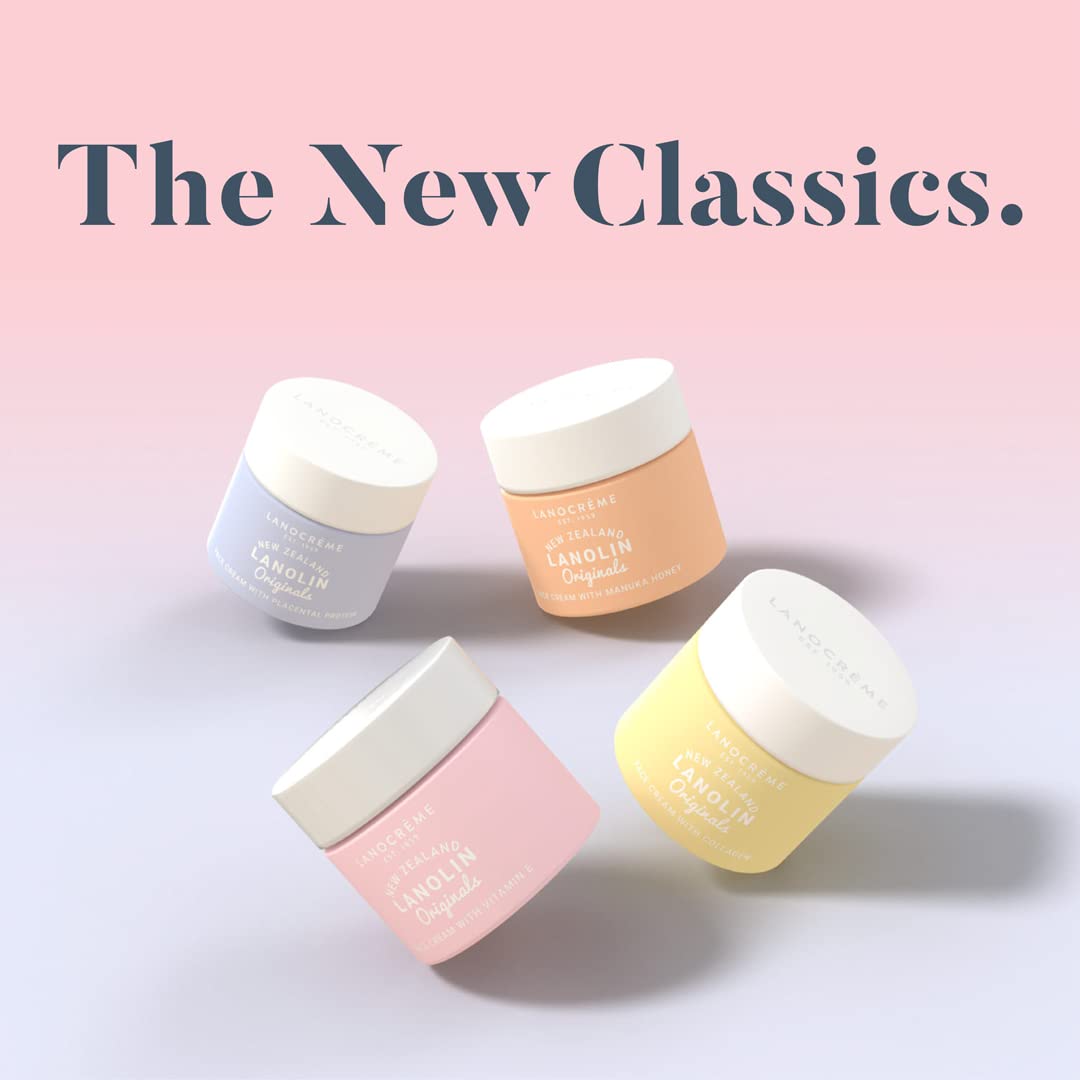 Routine shot of Lanocreme cream used as part of daily skincare