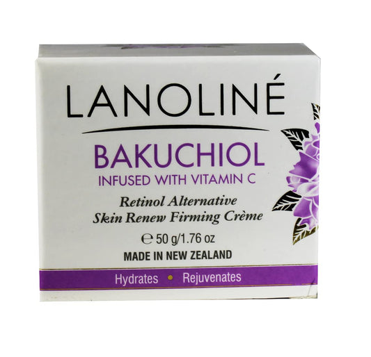 Lanoline Bakuchiol Cream texture close-up for smooth, hydrated skin.