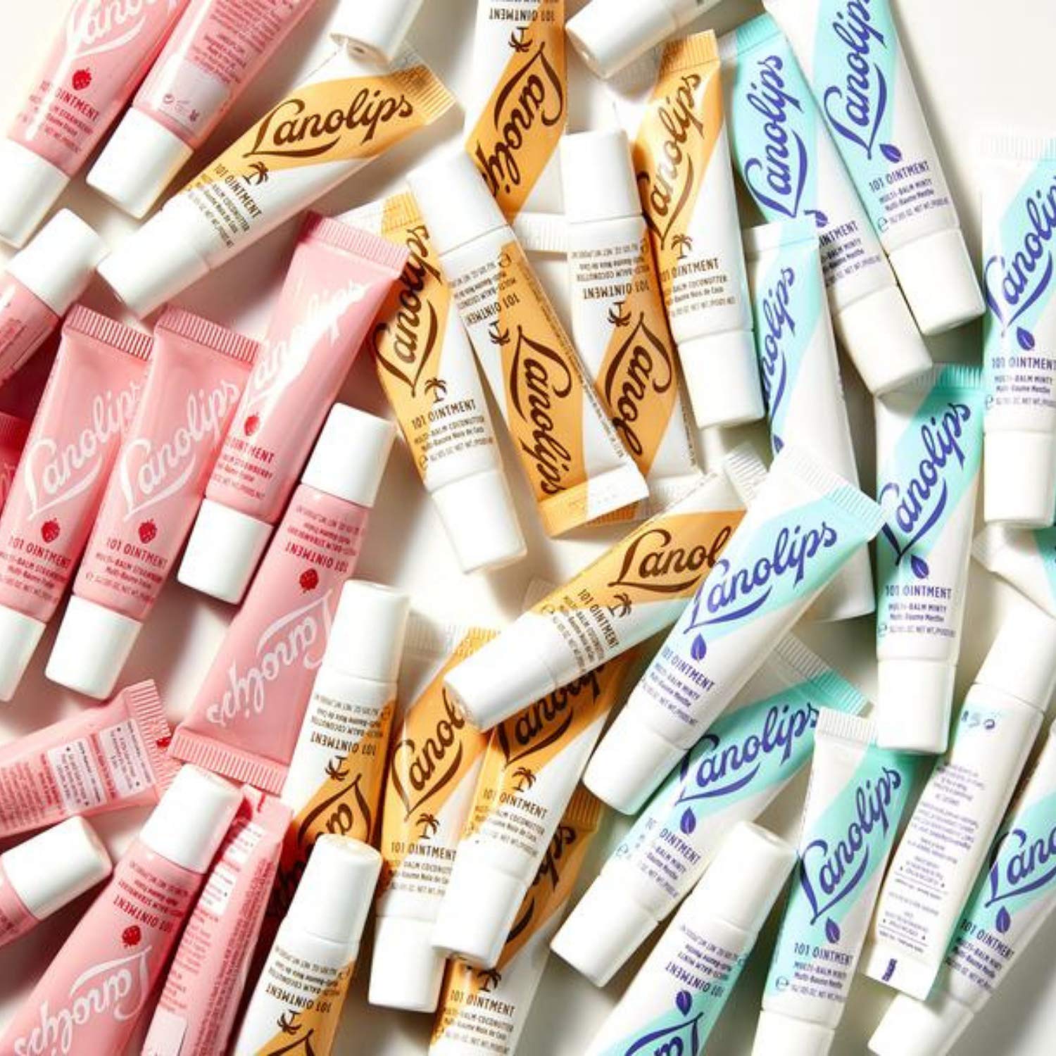 Lanolips 101 Fruity Babies Minty balm applicator close up for refreshing feel.