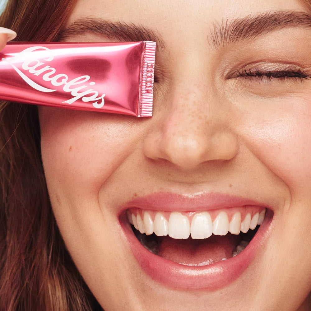 Lanolips Baby Rose Gold 101 balm rose gold pigments deliver a soft glow.