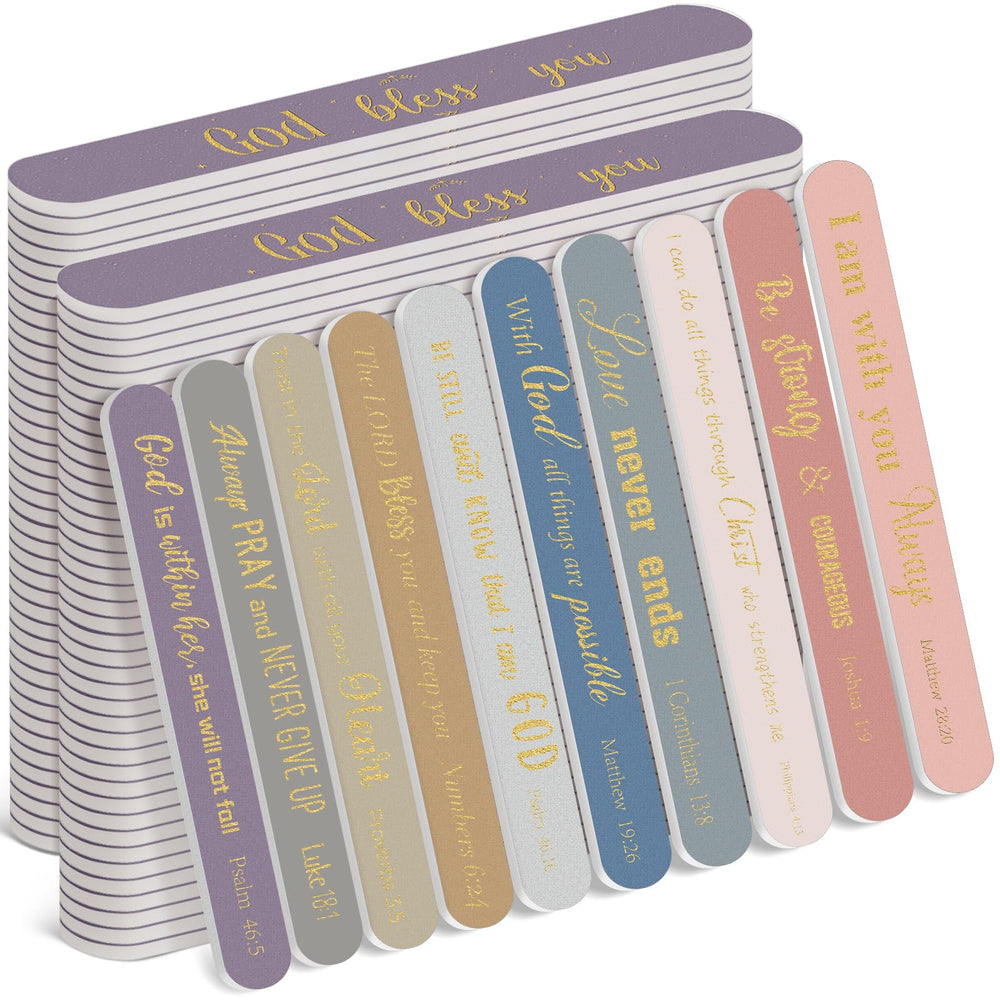 Lanties 50 pack emery boards collection for church events and gifting.