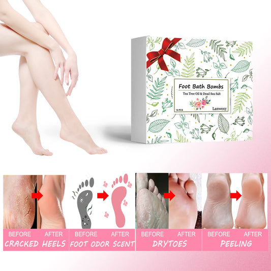 Lanwexy bath bombs with lemon scent to energize your soak and refresh feet.