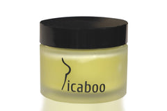 La Parea Wellness Picaboo balm jar calms under-breast irritation with tea tree oil