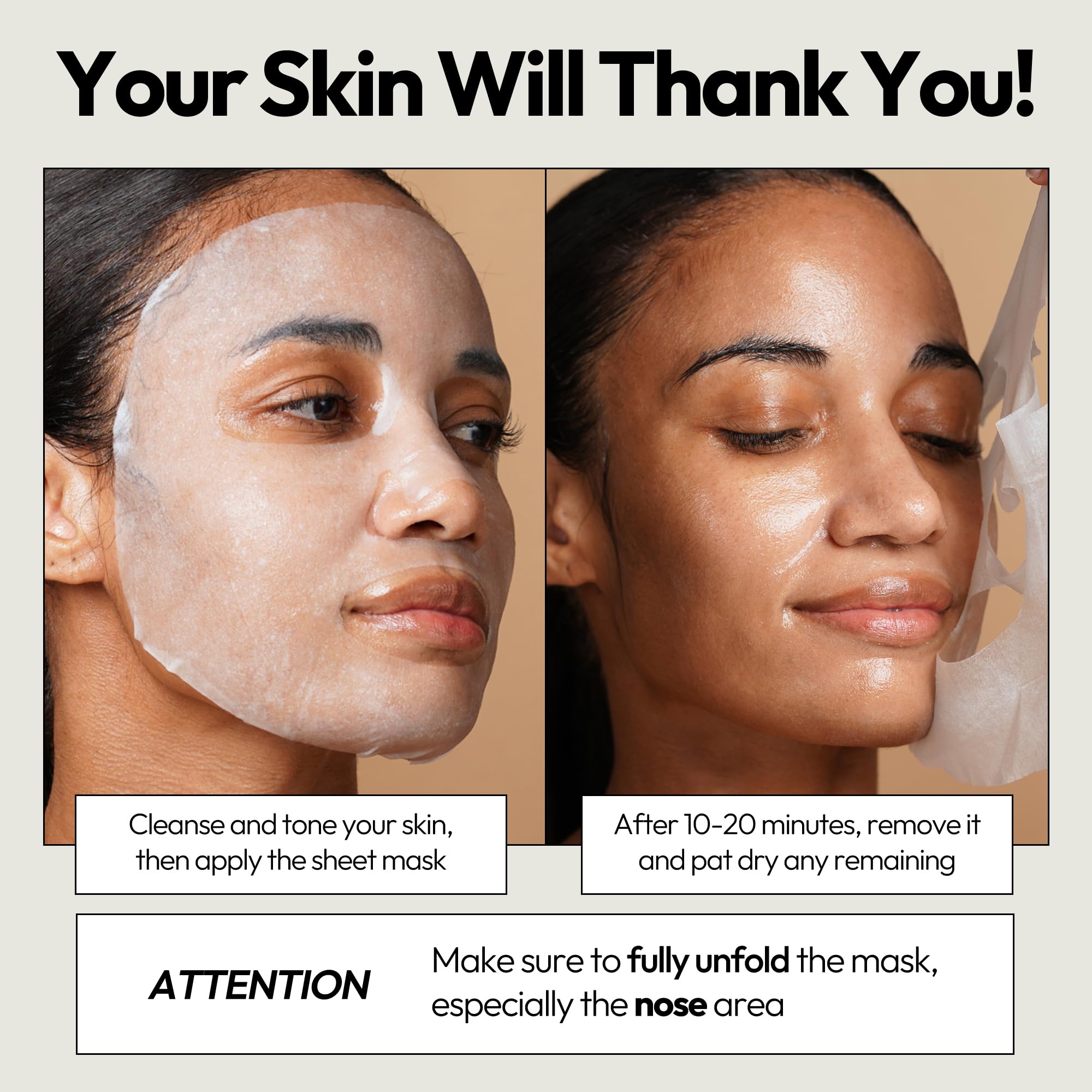 LAPCOS Honey Sheet Mask antioxidants imagery for radiant, energized skin.