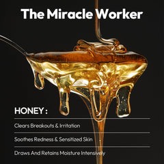 LAPCOS Honey Sheet Mask applied on the face for soothing hydration.
