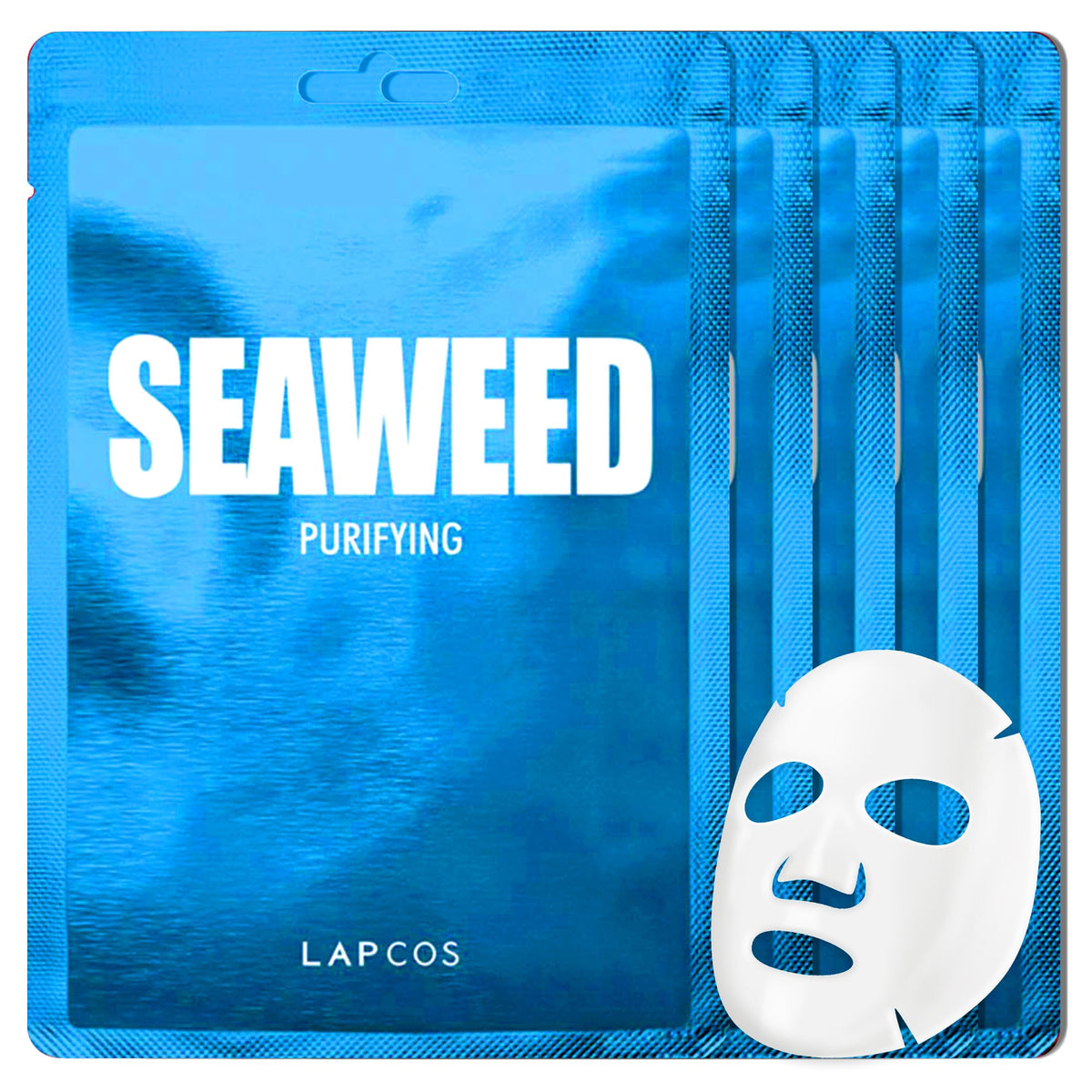 LAPCOS Seaweed Sheet Mask close-up highlighting deep hydration.