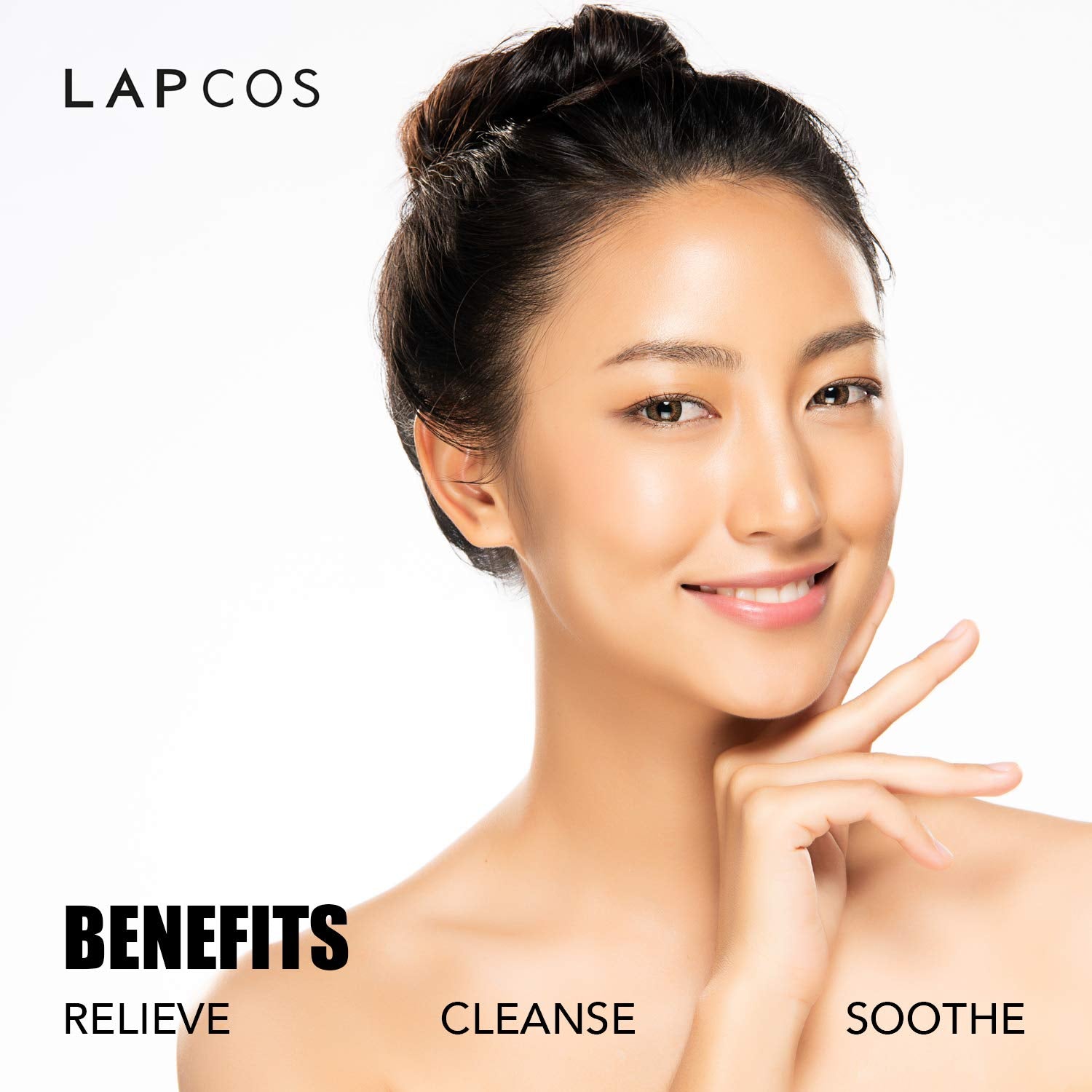 LAPCOS Tea Tree Althaea Extract highlights calming skin and pore care.