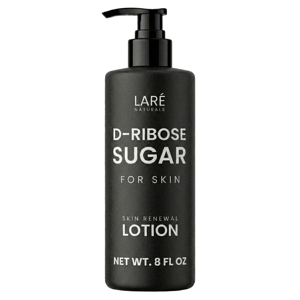 Laré Naturals Ribose Sugar Cream in a bottle for daily hydration and a refreshed glow.