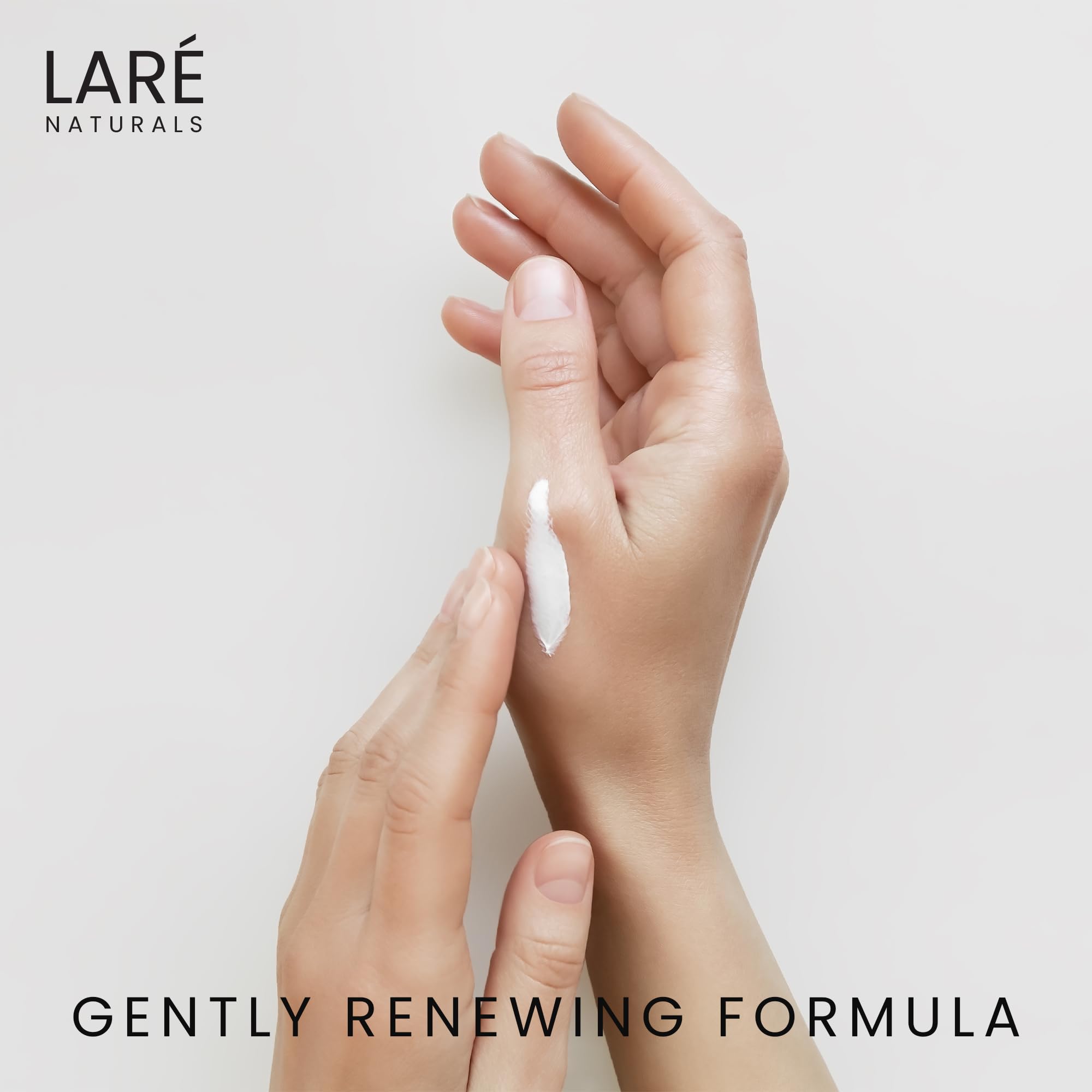Laré Naturals Ribose Sugar Cream unscented bottle, ideal for all-day hydration.