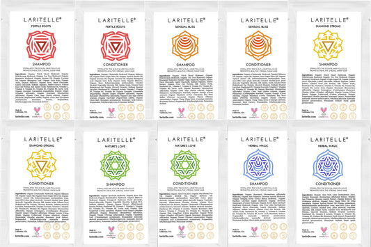 Laritelle Hair Growth Set conditioner sample pack nourishes the hair shaft for smoother, healthier-looking strands.