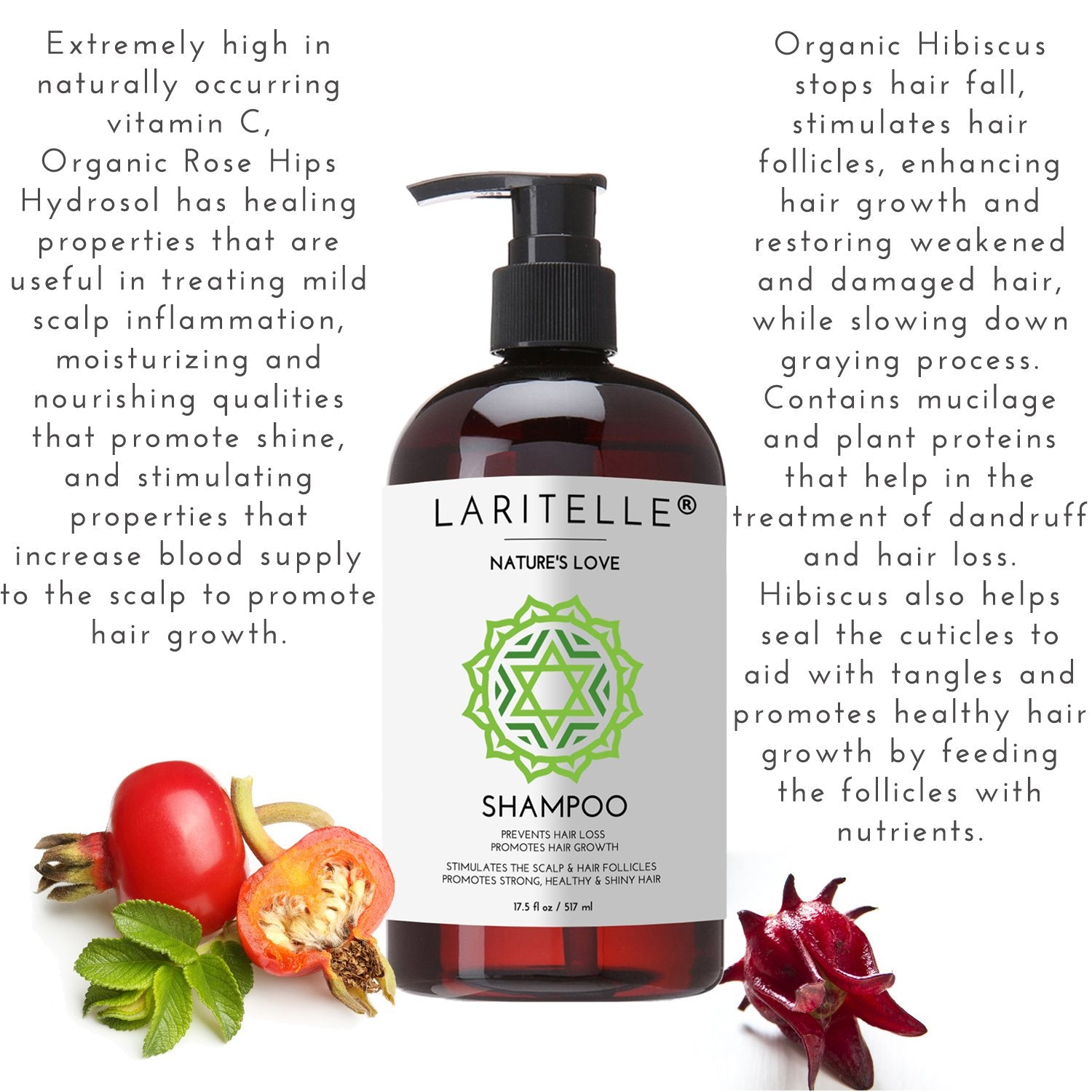 Laritelle Nature’s Love hydrosol blend close-up hints nourishing horsetail and rose hip
