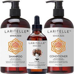 Laritelle Organic Hair Growth Set packshot highlighting organic formula for healthy hair