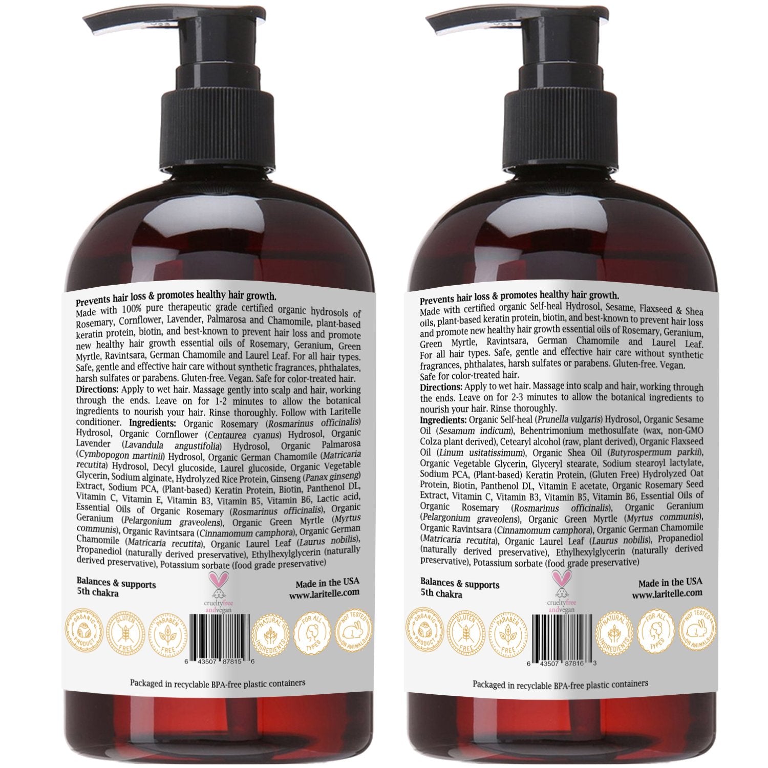 Laritelle Silk Velvet amber glass bottle signals premium packaging for scalp care
