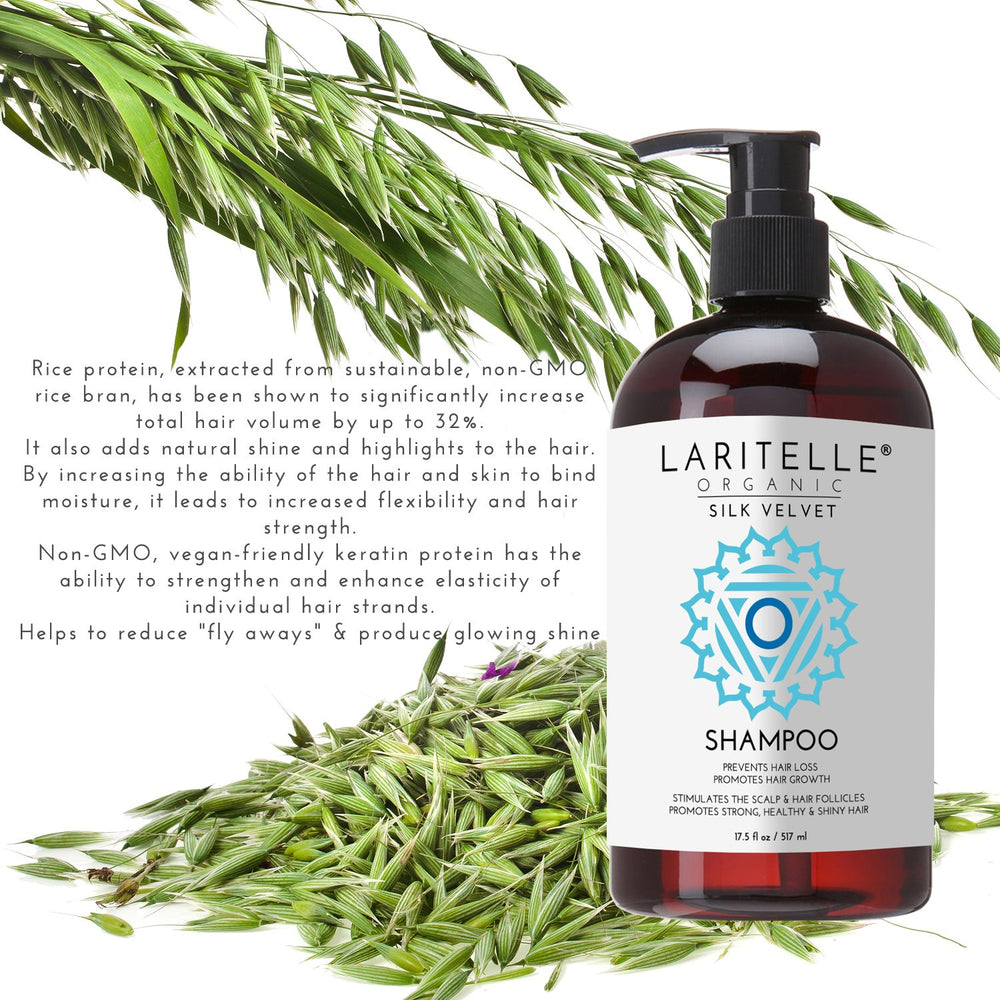 Laritelle shampoo foam closeup showing rich lather and gentle cleansing