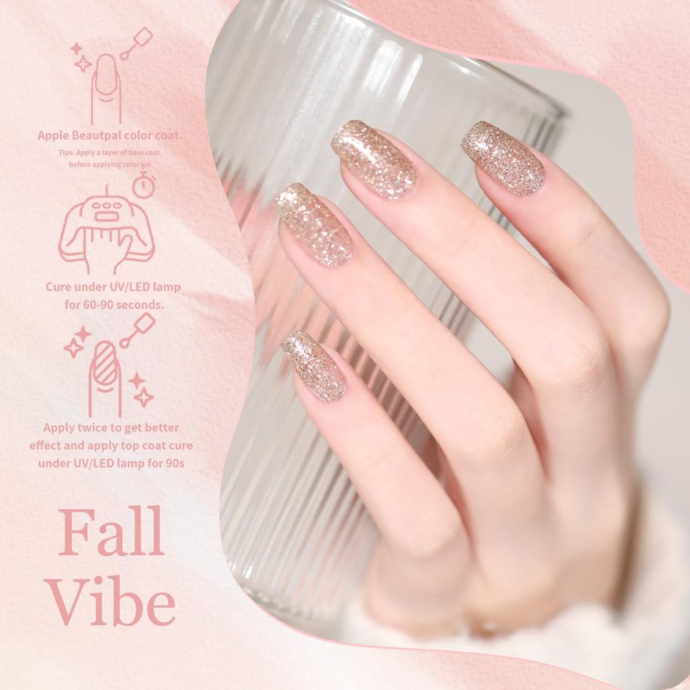 Larvall Beautpal base and top coat system for lasting results.