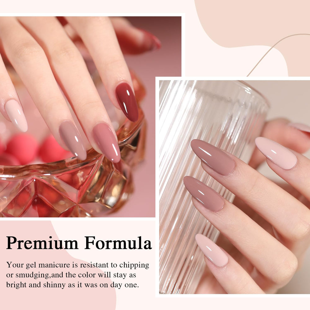 Larvall Beautpal nude glitter shade bottle hints at long-lasting shine for weeks.