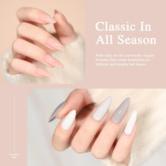 Larvall Beautpal nude grey base coat and top coat for lasting manicure results