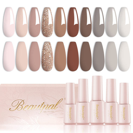 Larvall Beautpal nude grey gel polish bottle close-up highlighting all-season shades