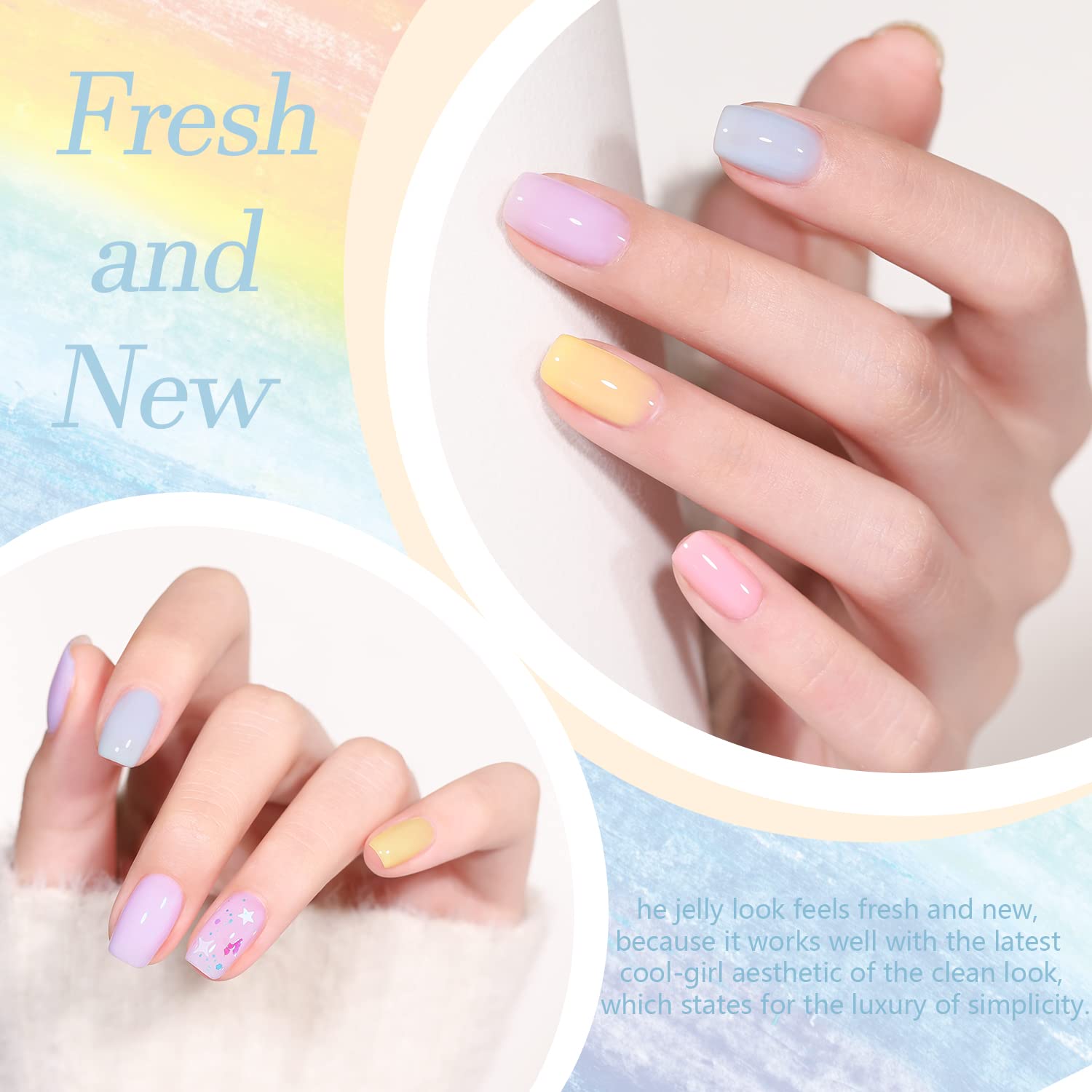 Larvall Beautpal blue jelly polish with cool tone