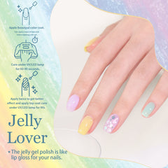Larvall Beautpal yellow jelly polish for bright, cheerful nails